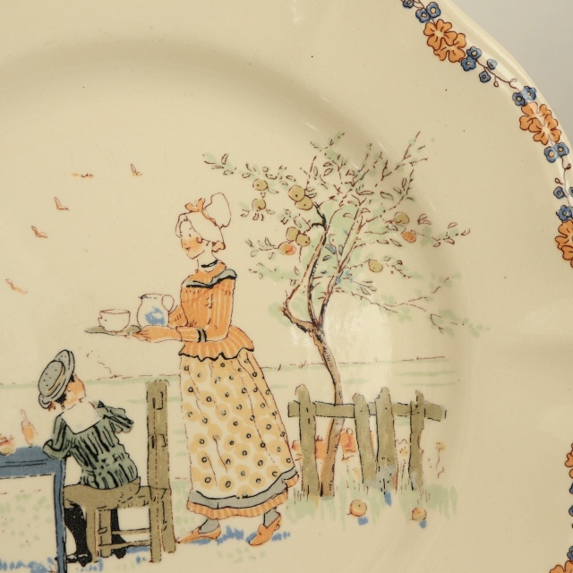 ENFANTS RICHARD デザートプレート 皿 フランス サルグミンヌ製 SARREGUEMINES