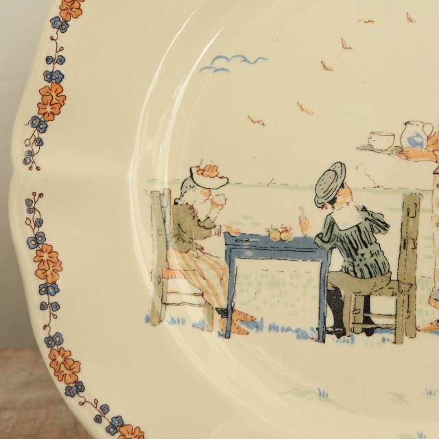 ENFANTS RICHARD デザートプレート 皿 フランス サルグミンヌ製 SARREGUEMINES