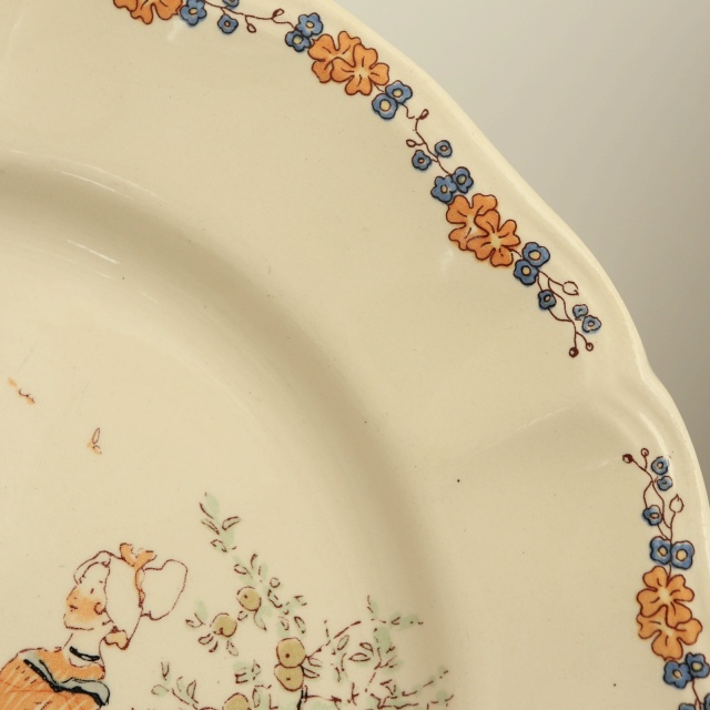 ENFANTS RICHARD デザートプレート 皿 フランス サルグミンヌ製 SARREGUEMINES