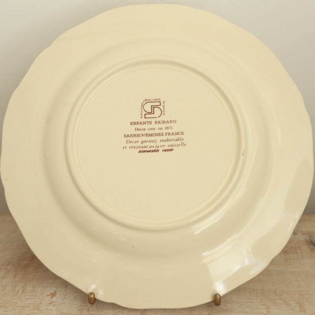 ENFANTS RICHARD デザートプレート 皿 フランス サルグミンヌ製 SARREGUEMINES
