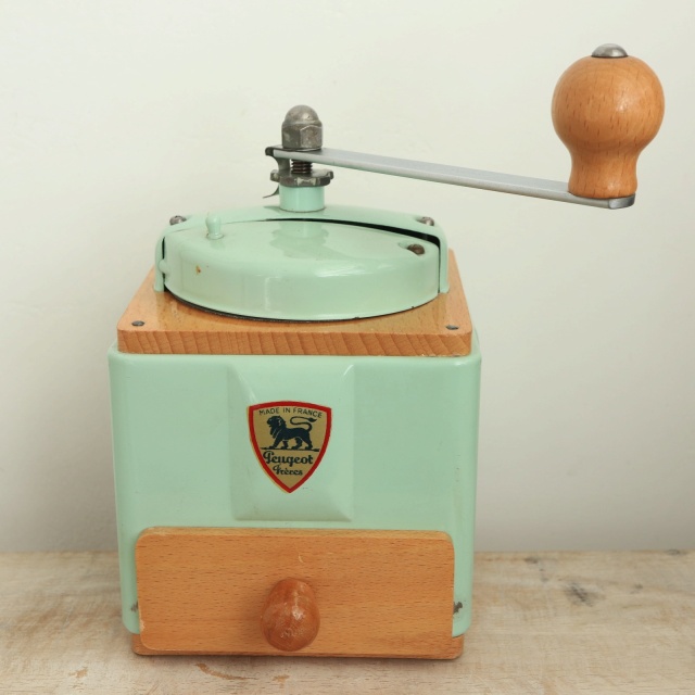 【か11】20 コーヒーミル　プジョー PEUGEOT ミントグリーン プジョー ビンテージ コーヒーミル ミントグリーン PEUGEOT