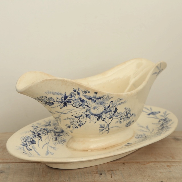 アンティーク ソーシエール 小鳥 LINOTTE フランス クレイユモントロー