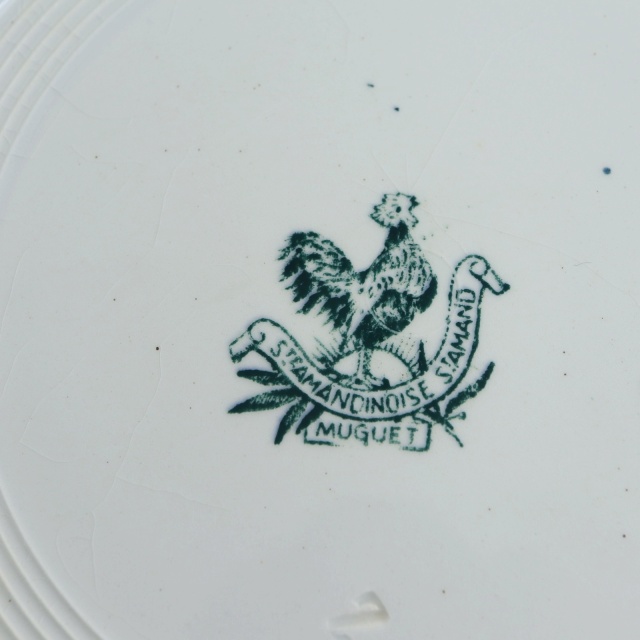 アンティーク プレート スズラン 皿 MUGUET フランス サンタマン製 ST.AMAND AMANDINOISE