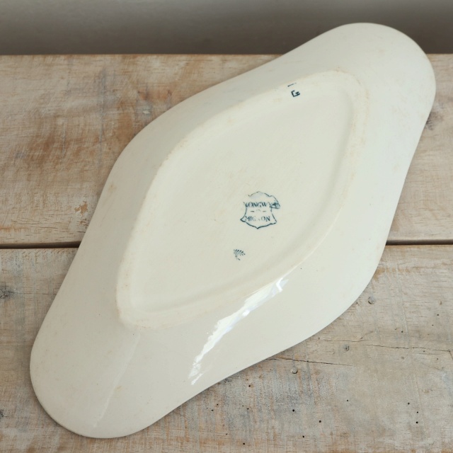 アンティーク ラヴィエ 小鳥 オーバル皿 MIGNON フランス ロンウィー製 LONGWY