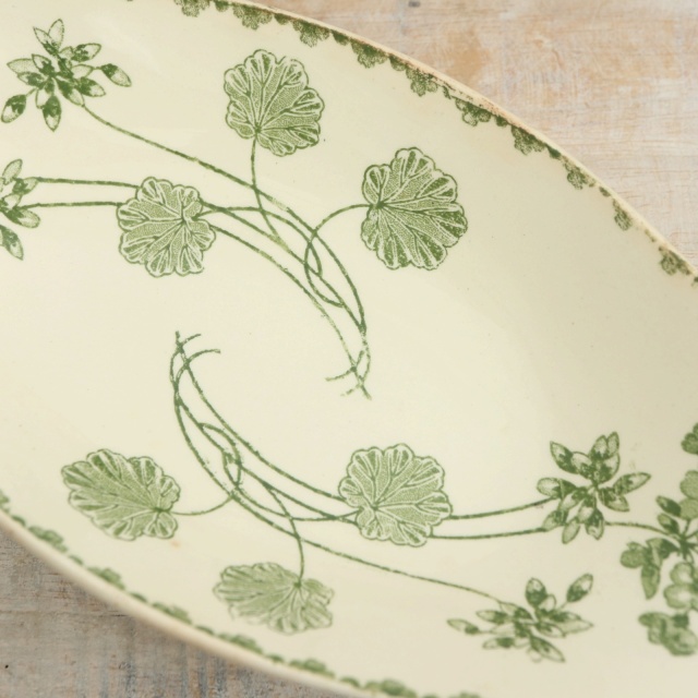 アンティーク ラヴィエ ゼラニウム GERANIUM フランス サルグミンヌ製 U&C SARREGUEMINES