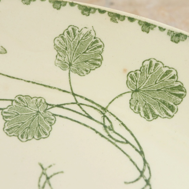 アンティーク ラヴィエ ゼラニウム GERANIUM フランス サルグミンヌ製 U&C SARREGUEMINES