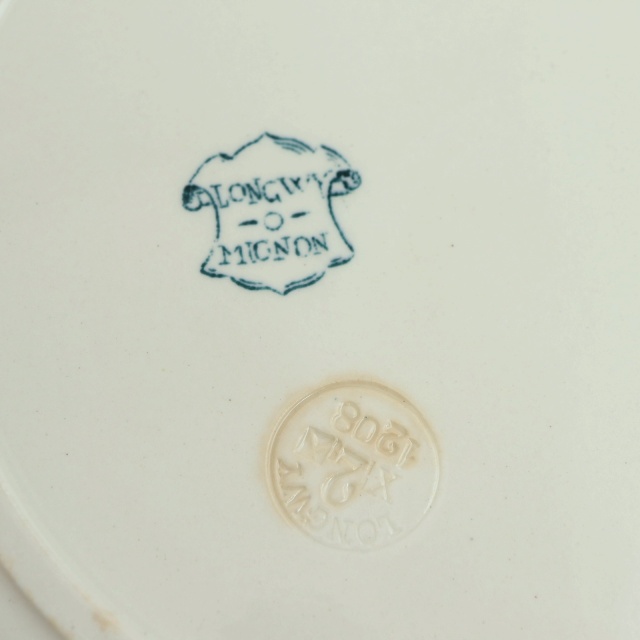 アンティーク プレート 小鳥 皿 MIGNON フランス ロンウィー製 LONGWY
