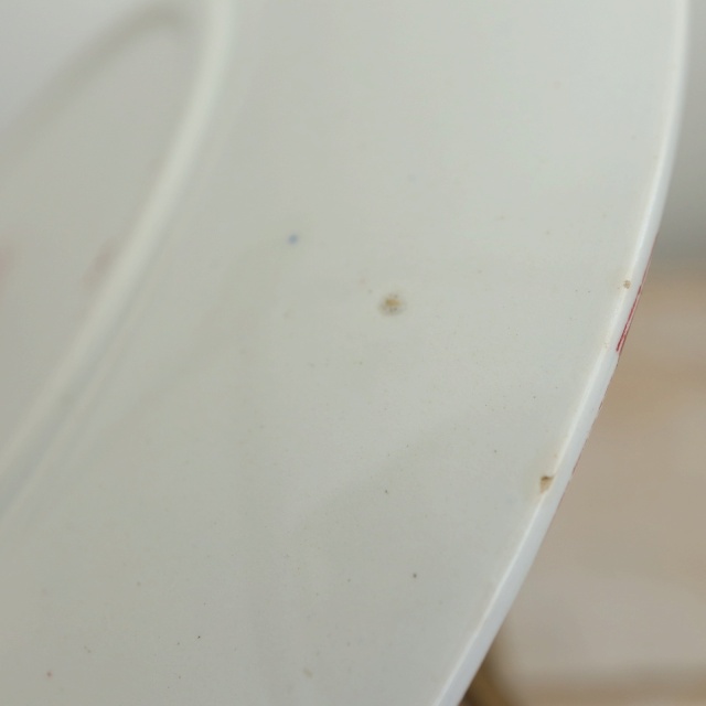 アンティークプレート フォンタンジュ ソーサー 小皿  フランス サルグミンヌ製 FONTANGES SARREGUEMINES