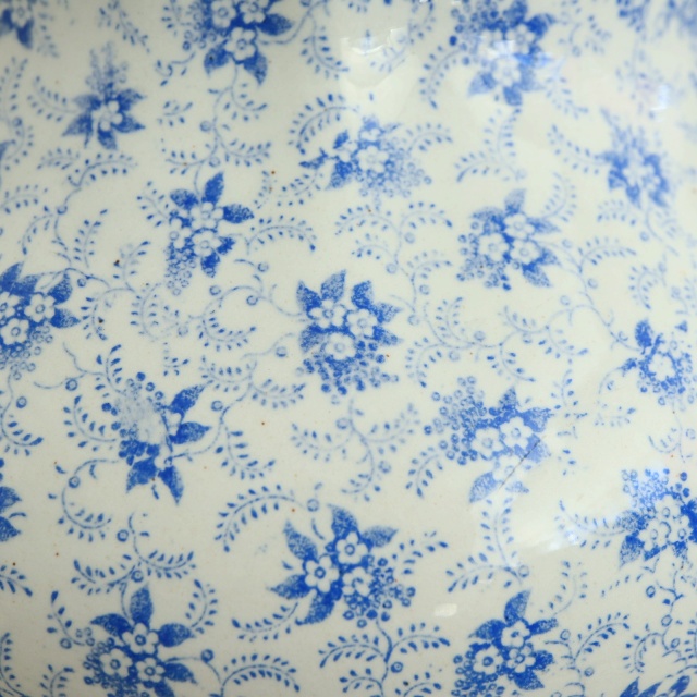 アンティーク ピシェ 小花 フランス クレイユモントロー製 Creil Montereau