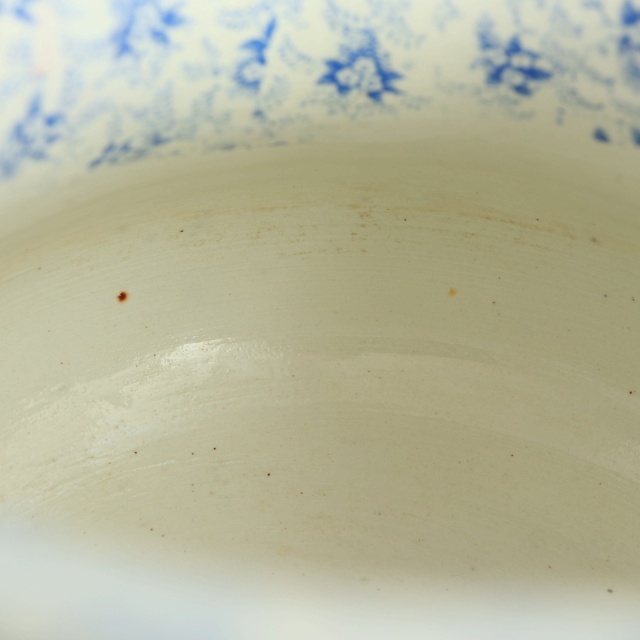 アンティーク ピシェ 小花 フランス クレイユモントロー製 Creil Montereau