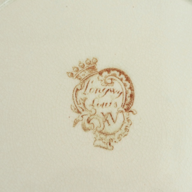 アンティーク プレート 絵皿 Louis XV フランス ロンウィー製 LONGWY