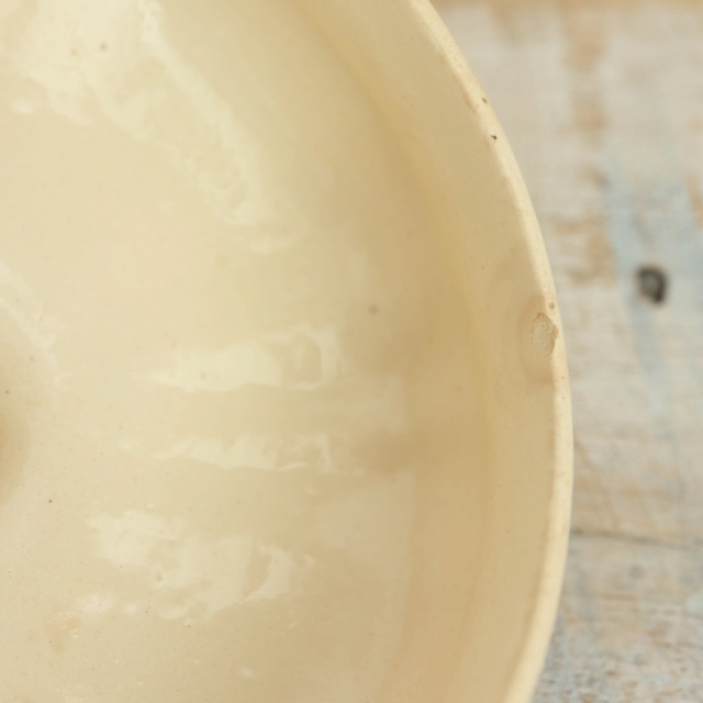 アンティーク シュガーポット 花リム Ivoire フランス サルグミンヌ製 Sarreguemines