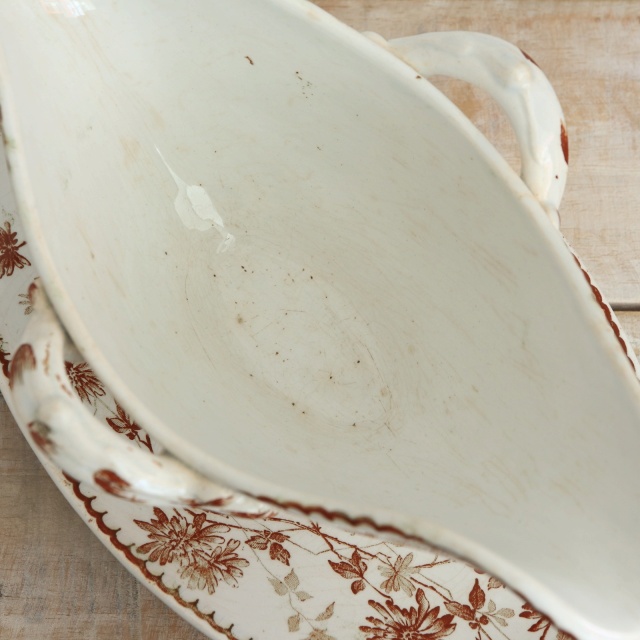 アンティーク ソーシエール MIGNARDISE フランス クレイユモントロー製 Creil Montereau