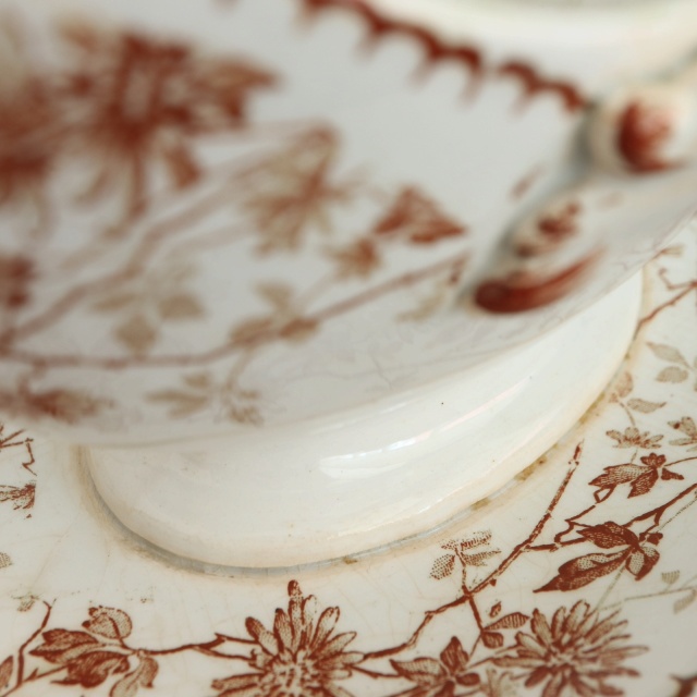 アンティーク ソーシエール MIGNARDISE フランス クレイユモントロー製 Creil Montereau