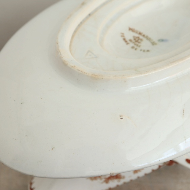 アンティーク ソーシエール MIGNARDISE フランス クレイユモントロー製 Creil Montereau