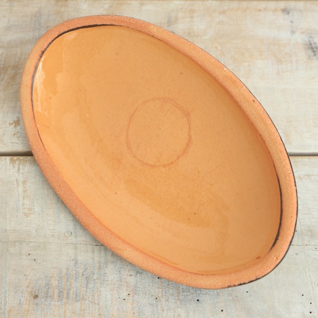 ベッコフ鍋 小花 ブラウン 21cmサイズ アルザス地方 スフレンハイム焼き 陶器製