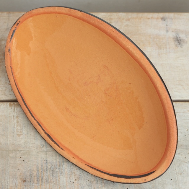 ベッコフ鍋 小花 ブラウン 23cmサイズ アルザス地方 スフレンハイム焼き 陶器製