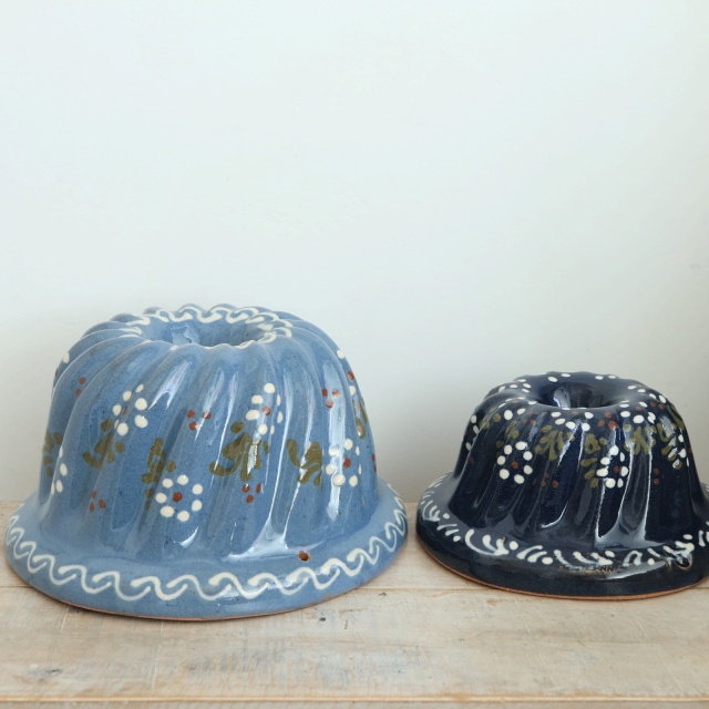 クグロフ型 小花 ライトブルー 20cmサイズ アルザス地方