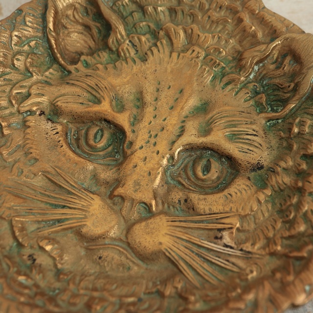 フランス アンティーク 小物置き ネコ 猫
