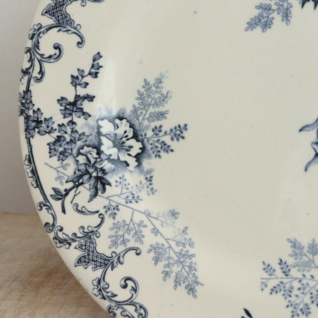 アンティーク プレート デザート皿 FLOREAL フランス ショワジールロワ製 CHOISY LE ROI