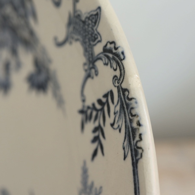 アンティーク プレート デザート皿 FLOREAL フランス ショワジールロワ製 CHOISY LE ROI