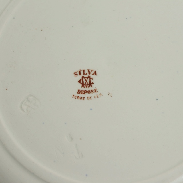 アンティーク プレート 小鳥 皿 SYLVA フランス クレイユモントロー製 Creil Montereau