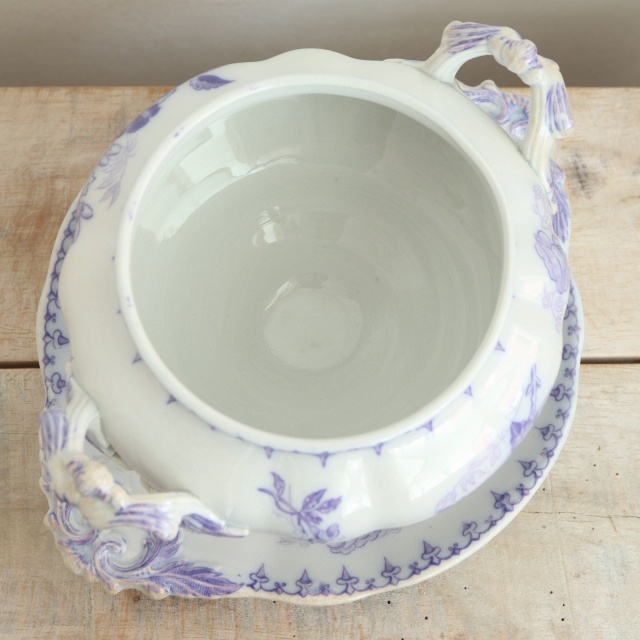 アンティーク ソーシエール FLORE フランス サルグミンヌ製 U&C SARREGUEMINES