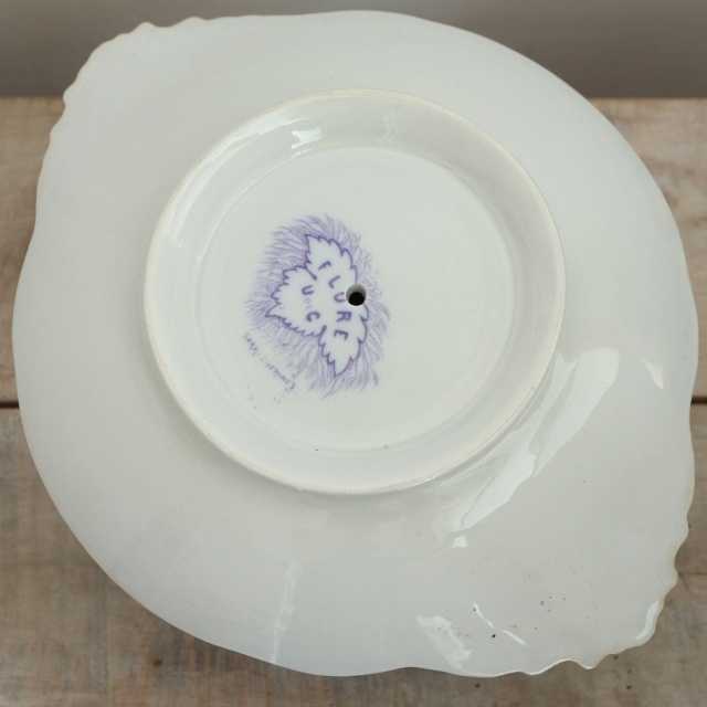 アンティーク ソーシエール FLORE フランス サルグミンヌ製 U&C SARREGUEMINES