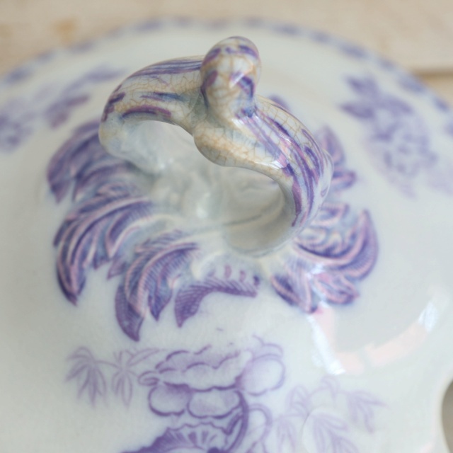 アンティーク ソーシエール FLORE フランス サルグミンヌ製 U&C SARREGUEMINES