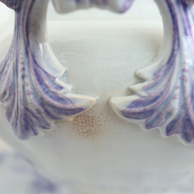 アンティーク ソーシエール FLORE フランス サルグミンヌ製 U&C SARREGUEMINES