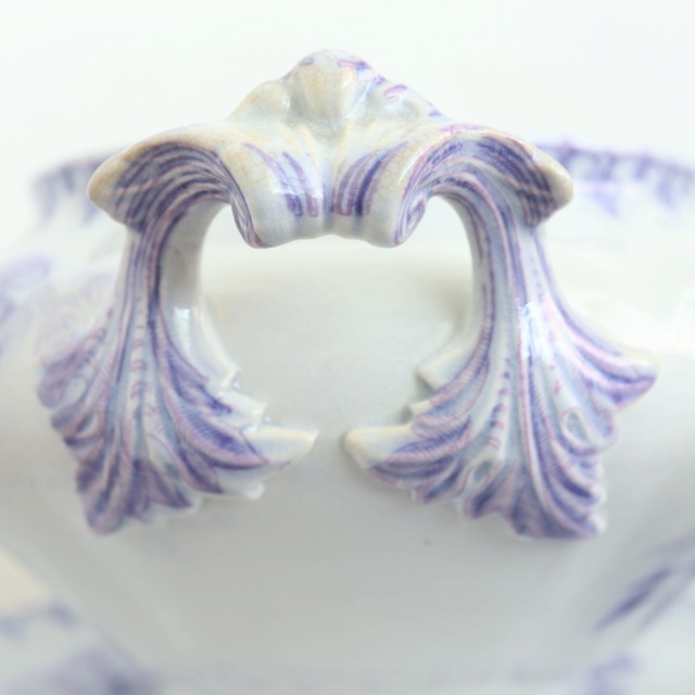 アンティーク ソーシエール FLORE フランス サルグミンヌ製 U&C SARREGUEMINES