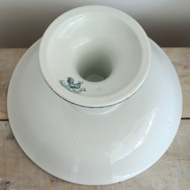 アンティーク コンポティエ スズラン MUGUET フランス サンタマン製 ST.AMAND AMANDINOISE