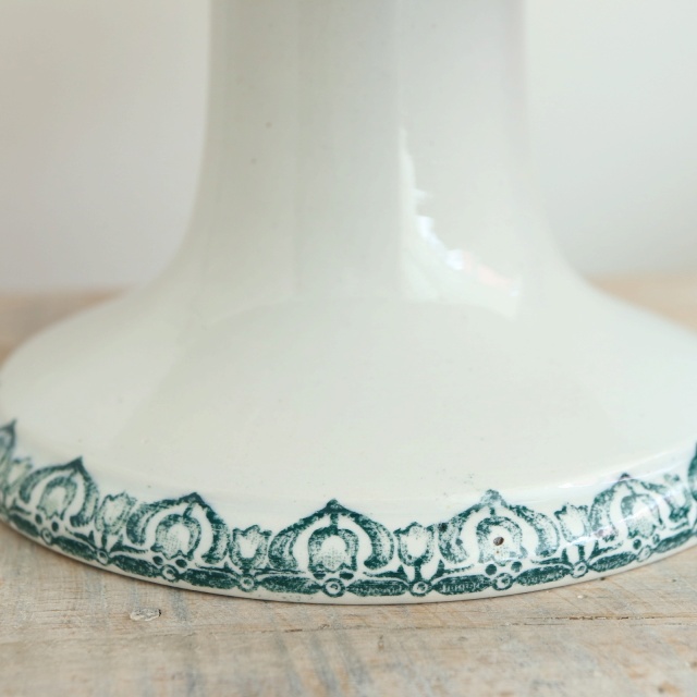 アンティーク コンポティエ スズラン MUGUET フランス サンタマン製 ST.AMAND AMANDINOISE