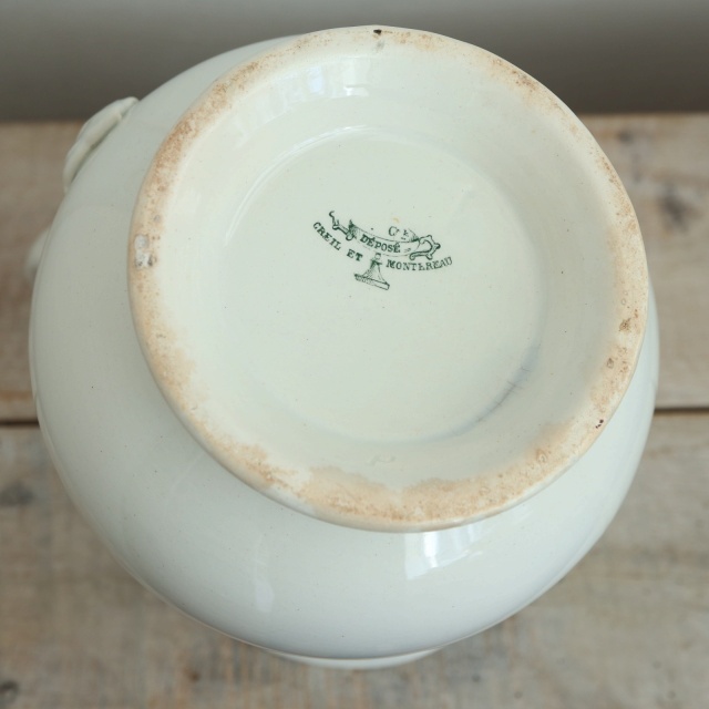 アンティーク ピシェ フランス クレイユモントロー製 Creil Montereau