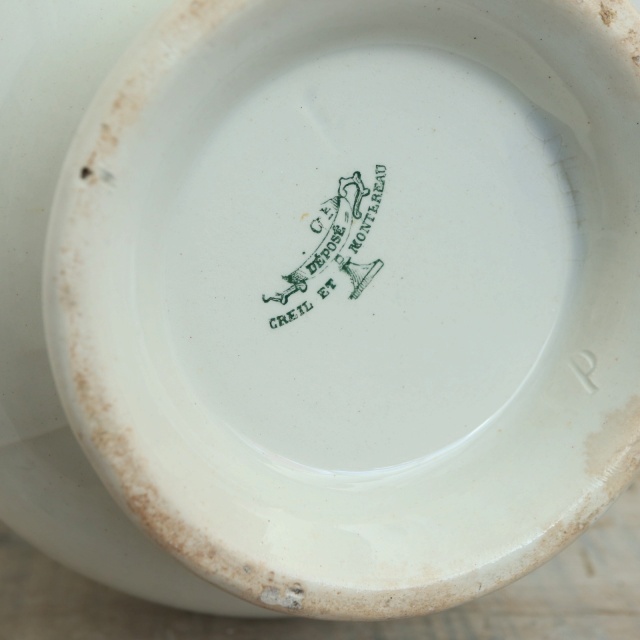 アンティーク ピシェ フランス クレイユモントロー製 Creil Montereau