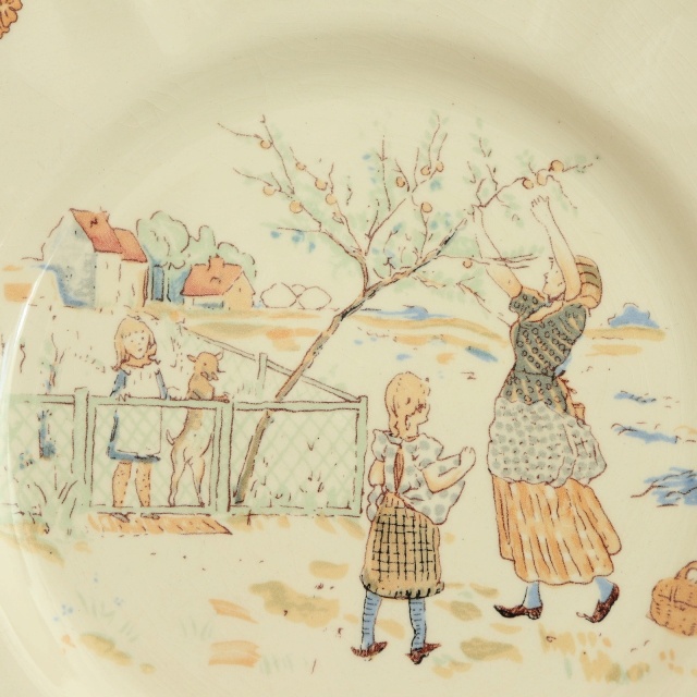 ENFANTS RICHARD デザートプレート 皿 フランス サルグミンヌ製 SARREGUEMINES