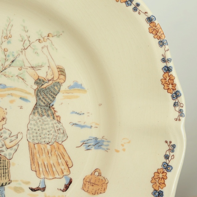 ENFANTS RICHARD デザートプレート 皿 フランス サルグミンヌ製 SARREGUEMINES