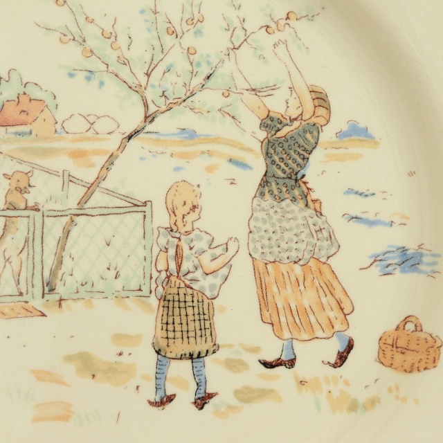 ENFANTS RICHARD デザートプレート 皿 フランス サルグミンヌ製 SARREGUEMINES