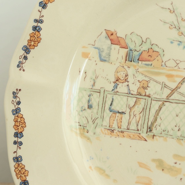 ENFANTS RICHARD デザートプレート 皿 フランス サルグミンヌ製 SARREGUEMINES