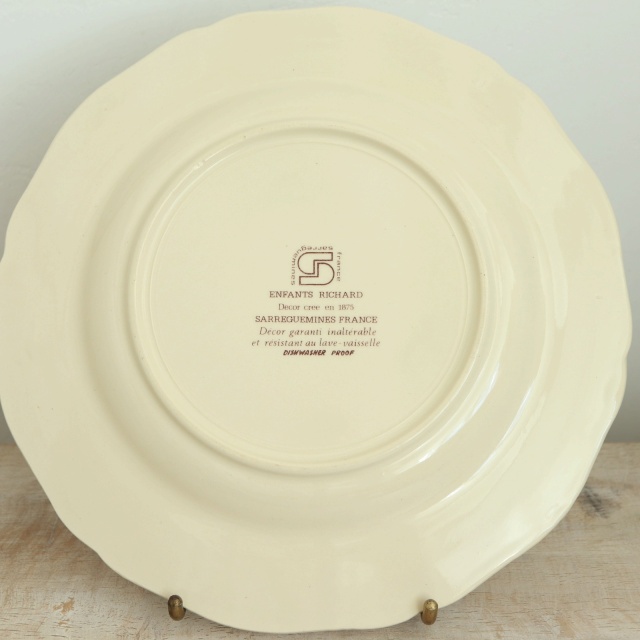 ENFANTS RICHARD デザートプレート 皿 フランス サルグミンヌ製 SARREGUEMINES
