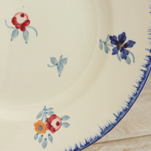 アンティーク プレート 皿 フランス サルグミンヌ製 MARY LOU DIGOIN SARREGUEMINES