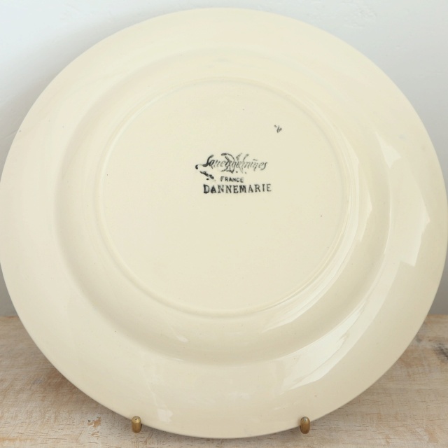 アンティーク プレート 皿 フランス サルグミンヌ製 MARY LOU DIGOIN SARREGUEMINES