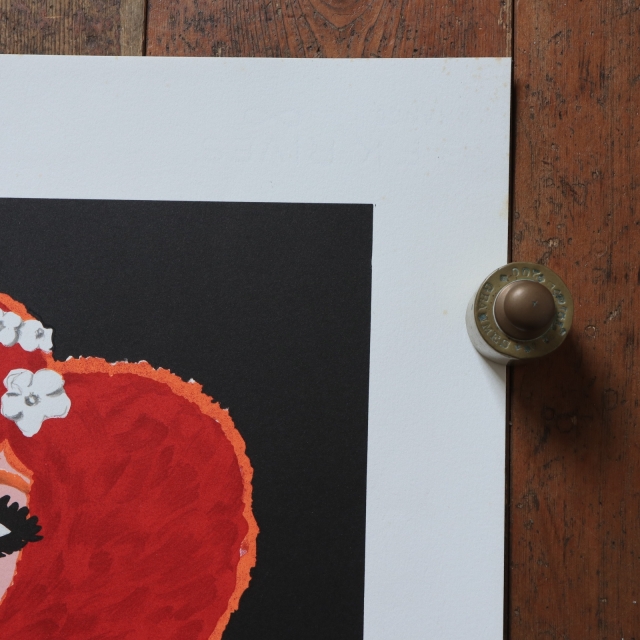 ヴェルナール・ヴィルモ クリストフル リトグラフ ビンテージポスター Bernard Villemot CHRISTOFLE