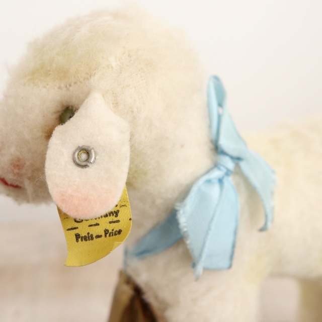 アンティーク シュタイフ ヒツジ Steiff Lamby 14cm