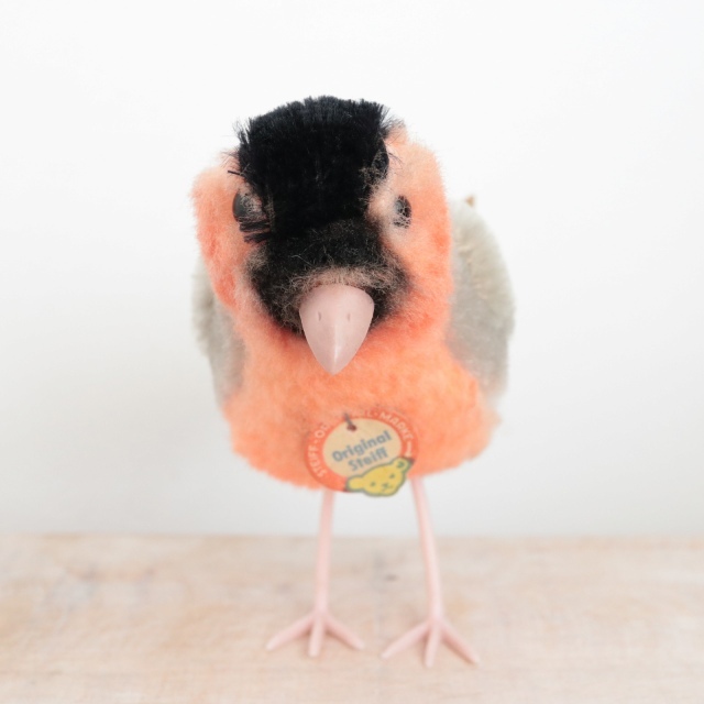 アンティーク シュタイフ 小鳥 ウソ 鷽 Steiff  Dompfaff 10cm