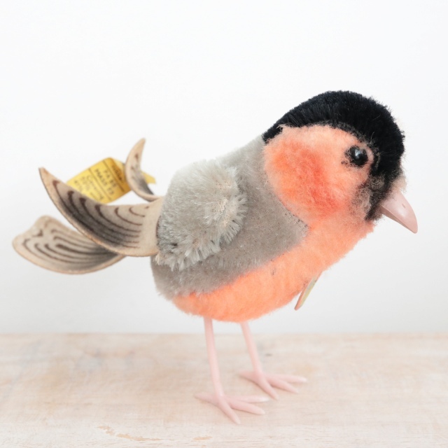 アンティーク シュタイフ 小鳥 ウソ 鷽 Steiff  Dompfaff 10cm