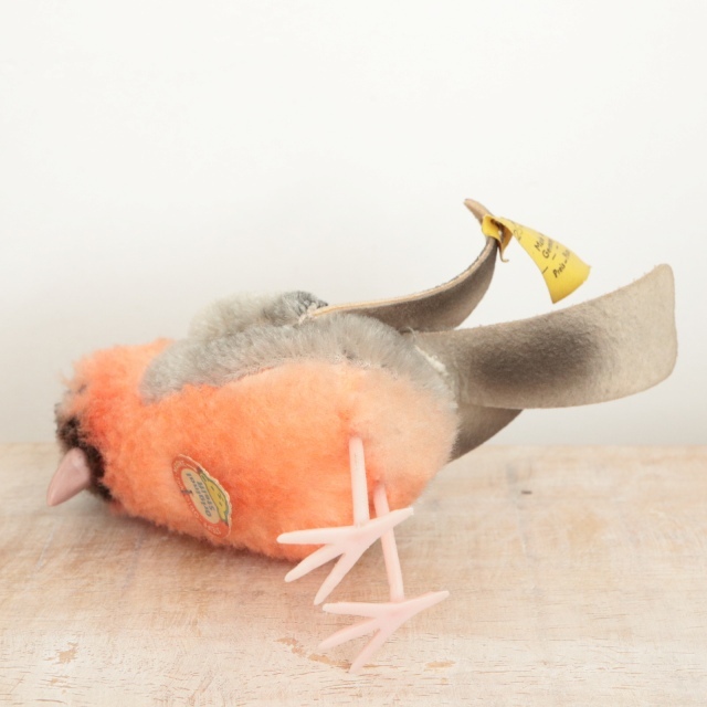 アンティーク シュタイフ 小鳥 ウソ 鷽 Steiff  Dompfaff 10cm