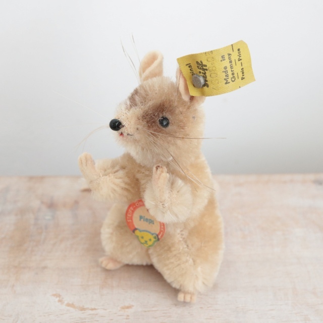 アンティーク シュタイフ ネズミ Steiff Pieps 8cm
