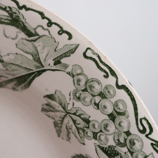 アンティーク プレート ブドウ アンティーク深皿  KANTARA フランス クレイユモントロー製 Creil Montereau