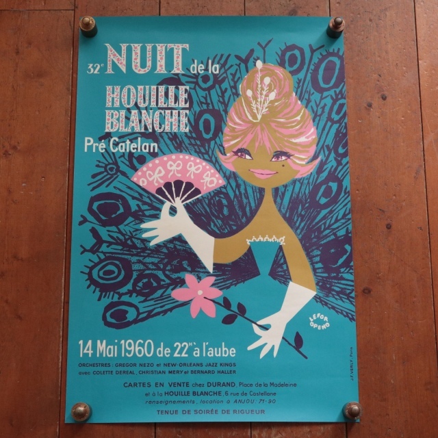 ルフォール・オプノ ヴィンテージポスター Lefor Openo NUIT HOUILLE BLANCHE